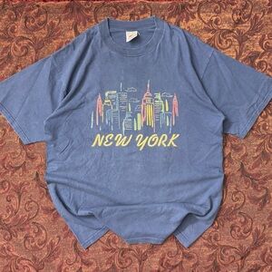 90s Twin Towers New York Jerzees Tee
